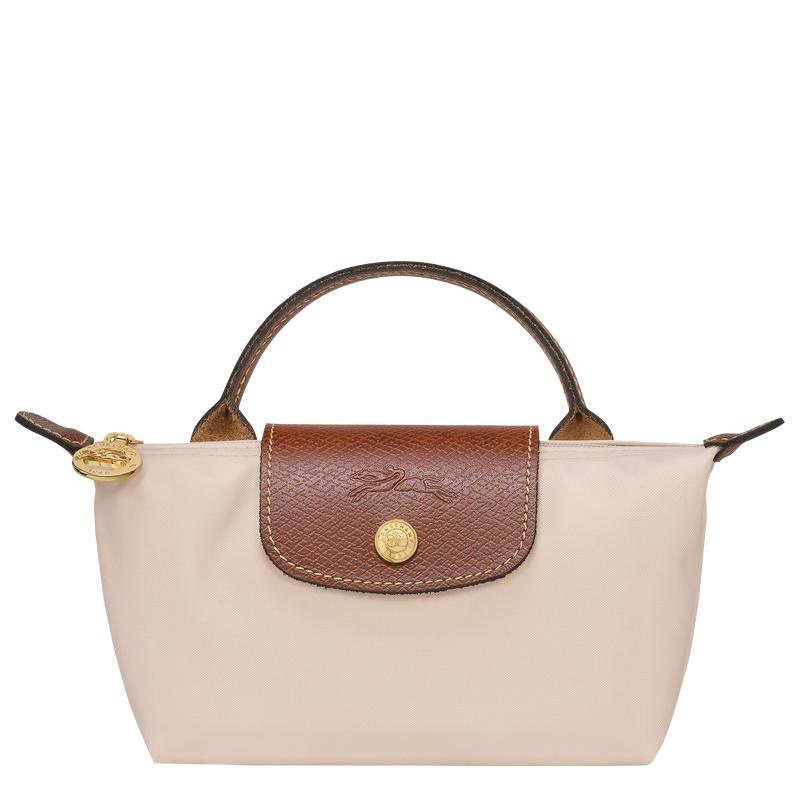 Pochettes Longchamp Le Pliage Original with handle Femme Blanche | 6058-ZEBFH