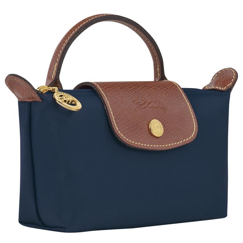 Pochettes Longchamp Le Pliage Original with handle Femme Bleu Marine | 1394-VLJOM