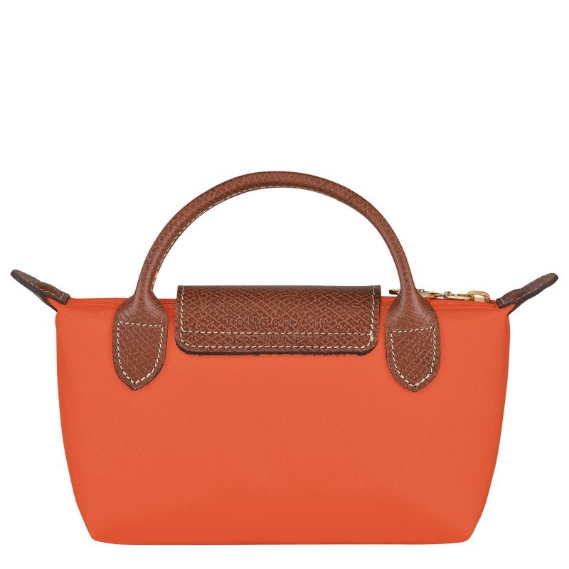 Pochettes Longchamp Le Pliage Original with handle Homme Orange | 4689-AZRYB