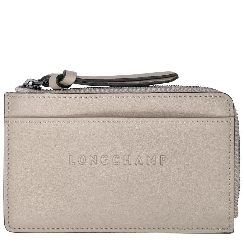 Porte-Cartes Longchamp 3D Femme Grise | 1586-GTMFX