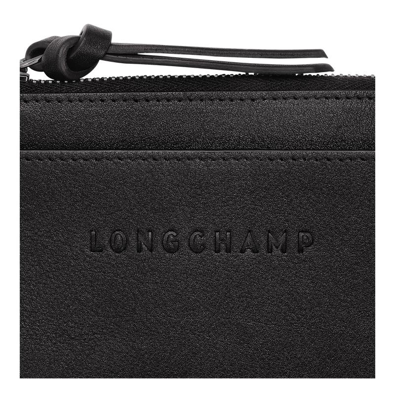 Porte-Cartes Longchamp 3D Femme Noir | 6879-FDVGC