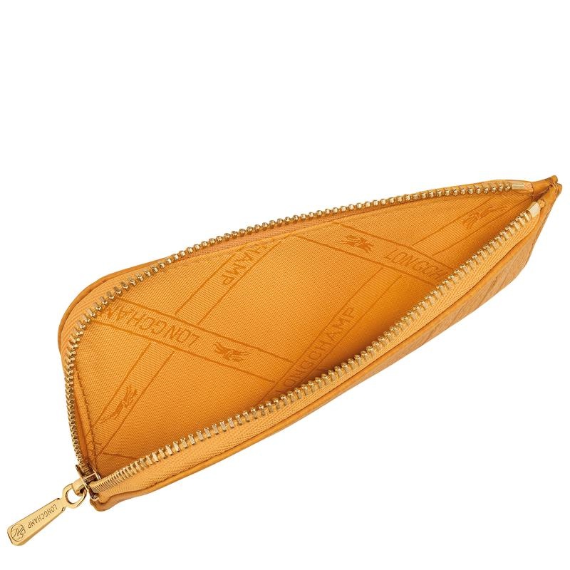 Porte-Cartes Longchamp Le Foulonné Femme Abricot Orange | 3926-TGUJF