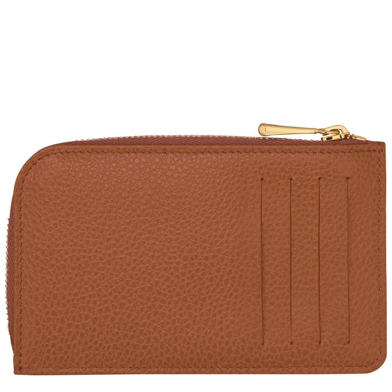 Porte-Cartes Longchamp Le Foulonné Femme Marron | 5208-JLPZY