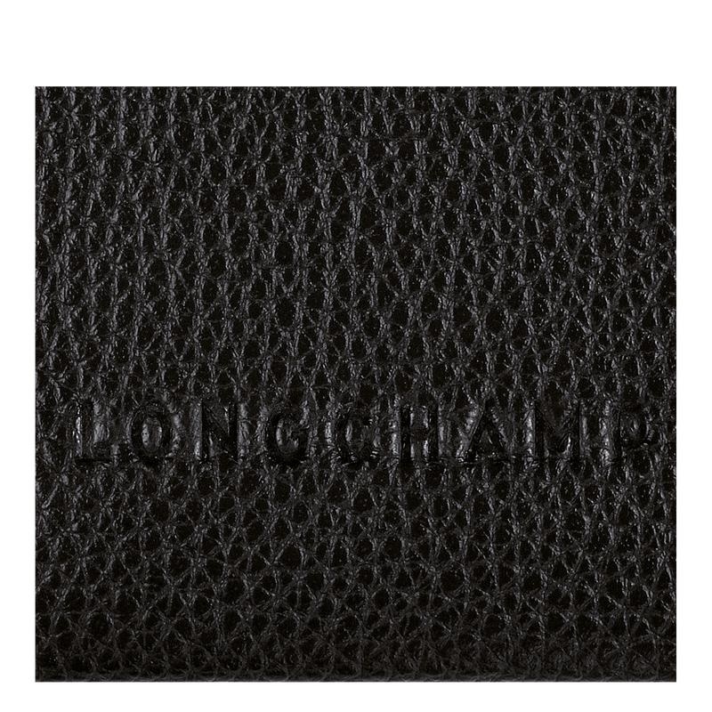 Porte-Cartes Longchamp Le Foulonné Femme Noir | 6715-PAEOS