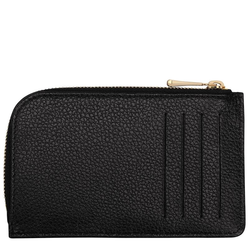 Porte-Cartes Longchamp Le Foulonné Femme Noir | 6085-VBLGC