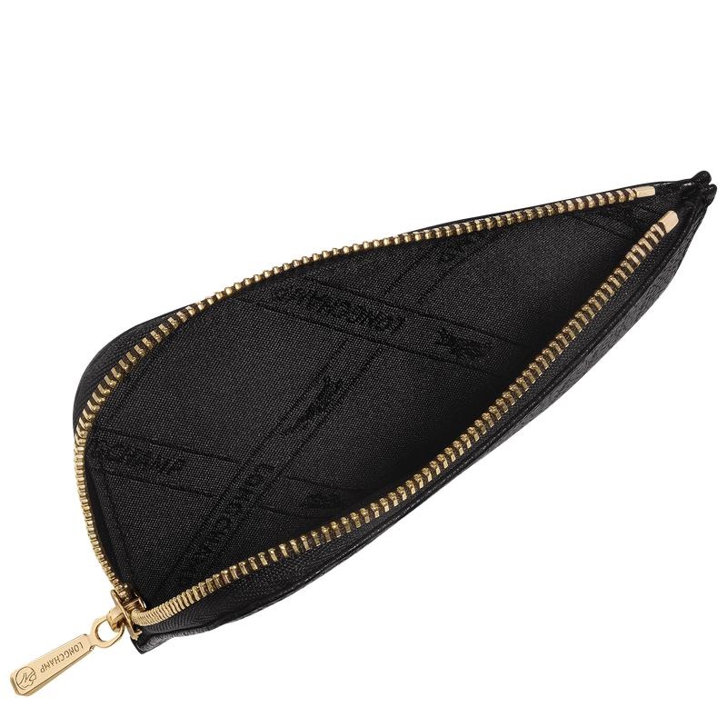 Porte-Cartes Longchamp Le Foulonné Femme Noir | 6085-VBLGC