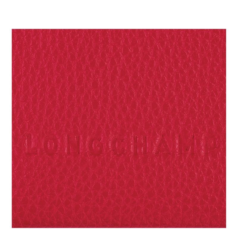 Porte-Cartes Longchamp Le Foulonné Femme Rouge | 6512-EPYRD