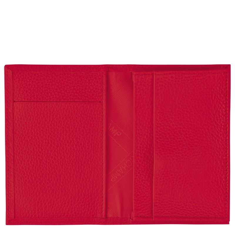 Porte-Cartes Longchamp Le Foulonné Homme Rouge | 0157-QWYVE