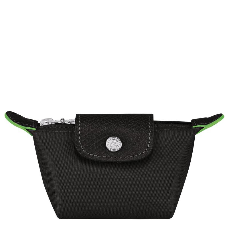 Porte-Monnaie Longchamp Le Pliage Green Homme Noir | 1873-EUZCI