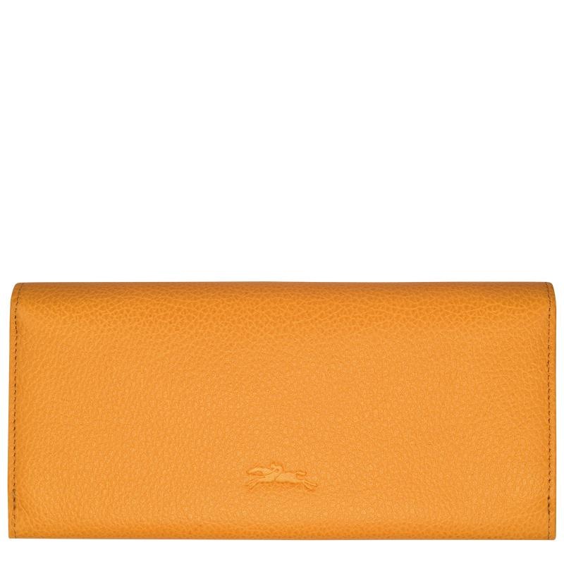 Portefeuilles Longchamp Le Foulonné Continental Femme Abricot Orange | 5190-BVZJT