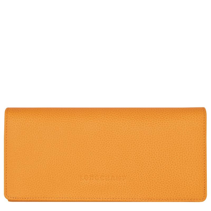 Portefeuilles Longchamp Le Foulonné Continental Femme Abricot Orange | 5190-BVZJT