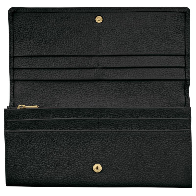 Portefeuilles Longchamp Le Foulonné Continental Femme Noir | 5012-RLGSD