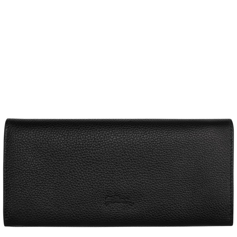 Portefeuilles Longchamp Le Foulonné Continental Femme Noir | 5012-RLGSD