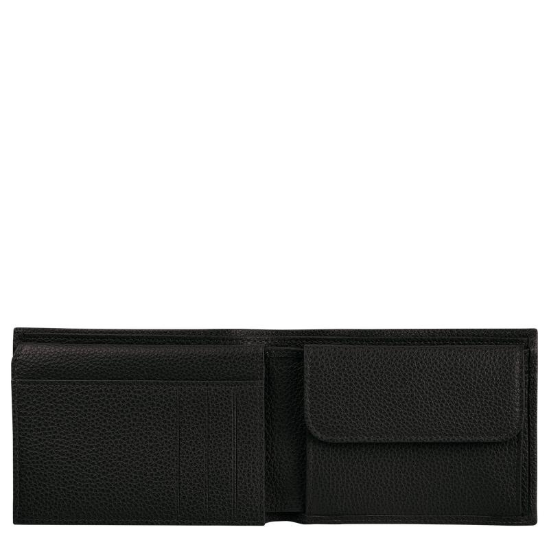 Portefeuilles Longchamp Le Foulonné Homme Noir | 9748-DXVYP