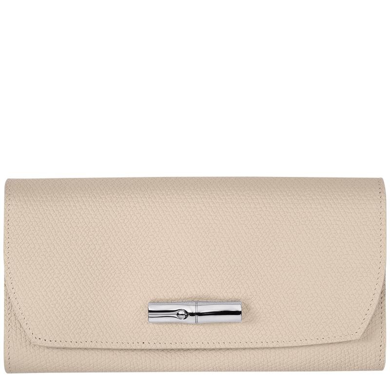 Portefeuilles Longchamp Roseau Continental Femme Blanche | 4239-JUXLC