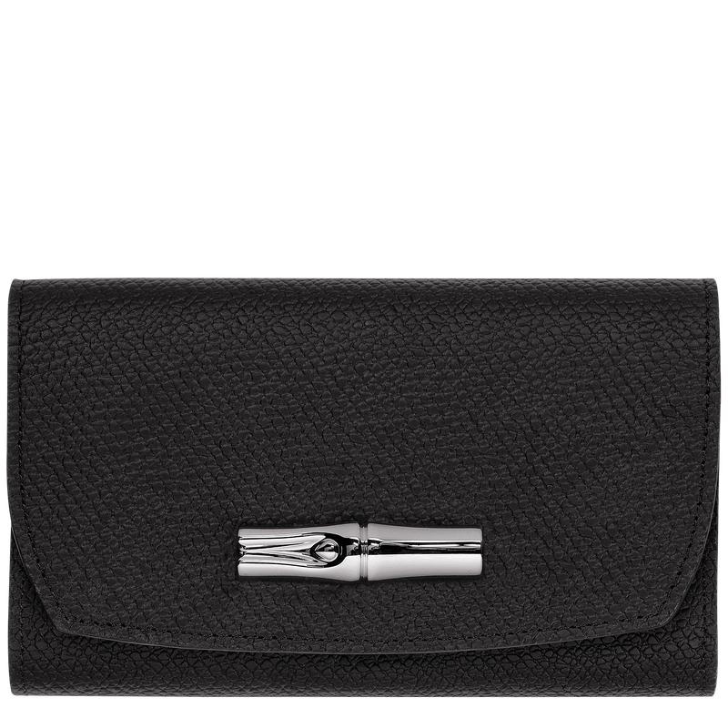 Portefeuilles Longchamp Roseau Femme Noir | 5140-OQUKN