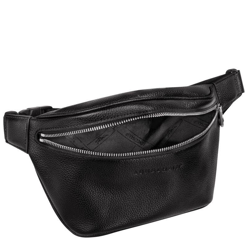 Sac Banane Longchamp Le Foulonné M Femme Noir | 2845-UTSWQ