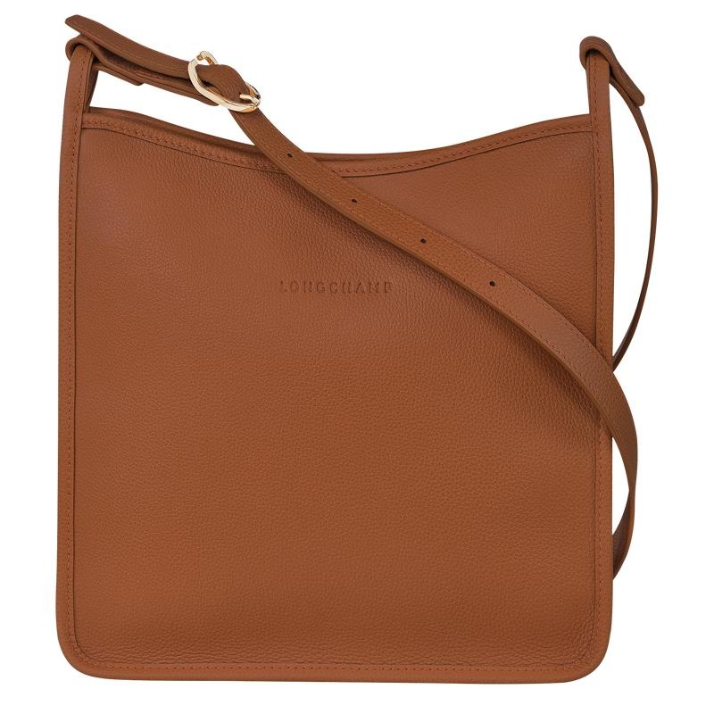 Sac Bandoulière Longchamp Le Foulonné M Femme Marron | 9530-WKUGX