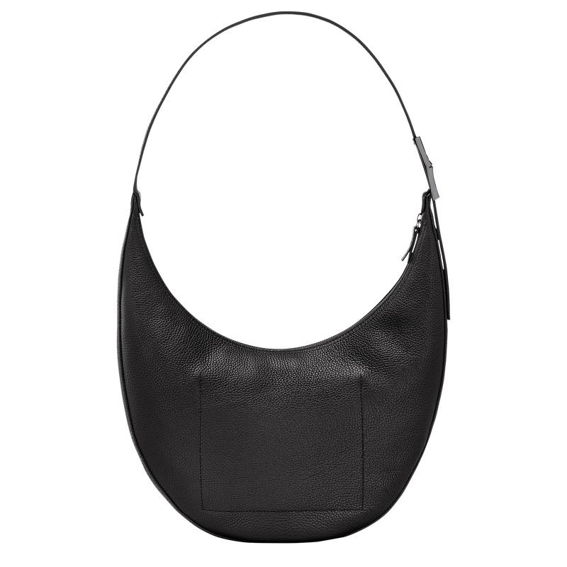 Sac Bandoulière Longchamp Roseau Essential L Femme Noir | 0942-SLVTR