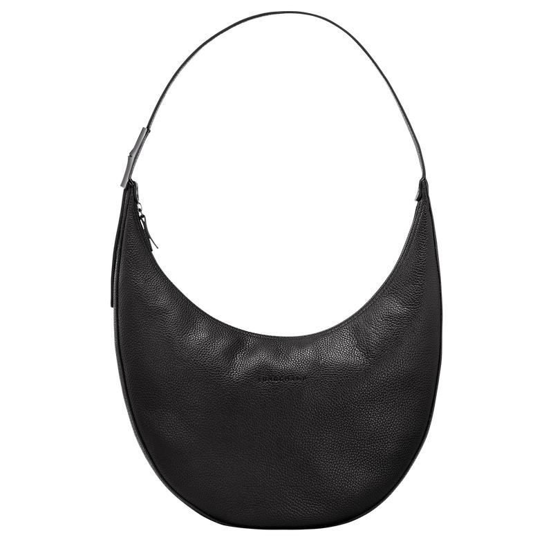 Sac Bandoulière Longchamp Roseau Essential L Femme Noir | 0942-SLVTR