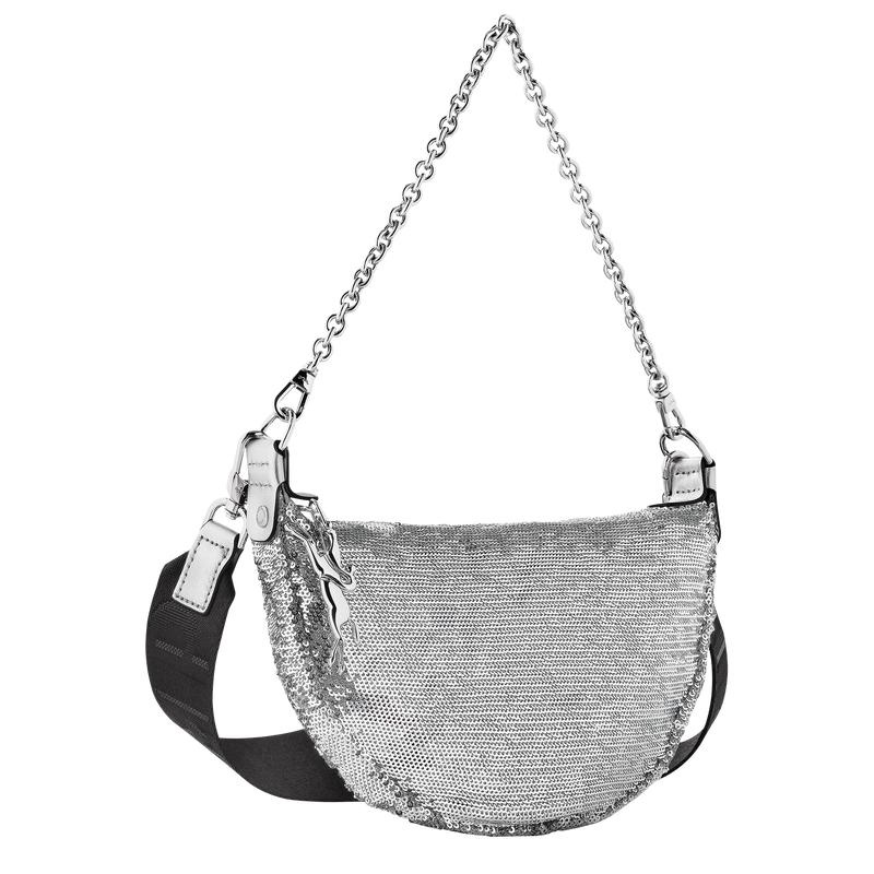 Sac Bandoulière Longchamp Smile S Femme Argent | 5382-UYXDJ