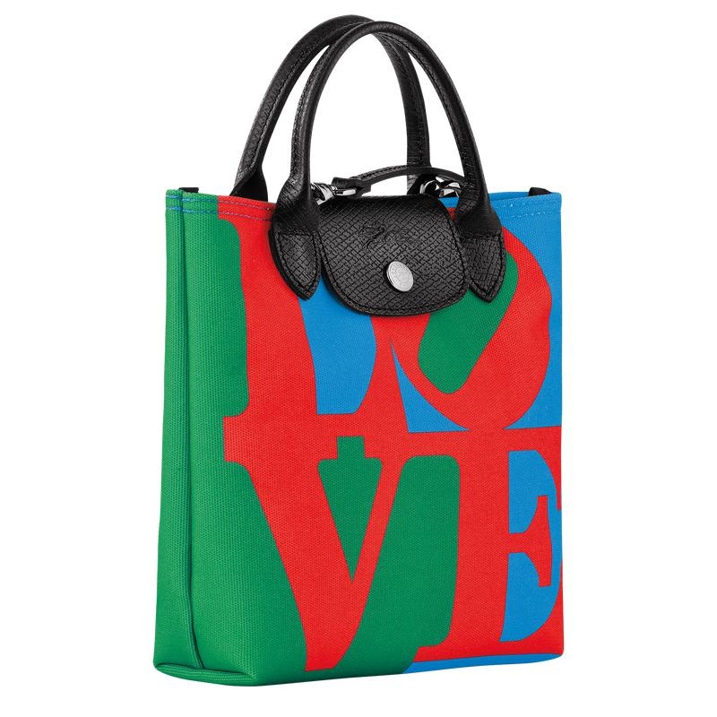 Sac Bandoulière Longchamp x Robert Indiana XS Homme Red/Navy | 2436-WKGEA