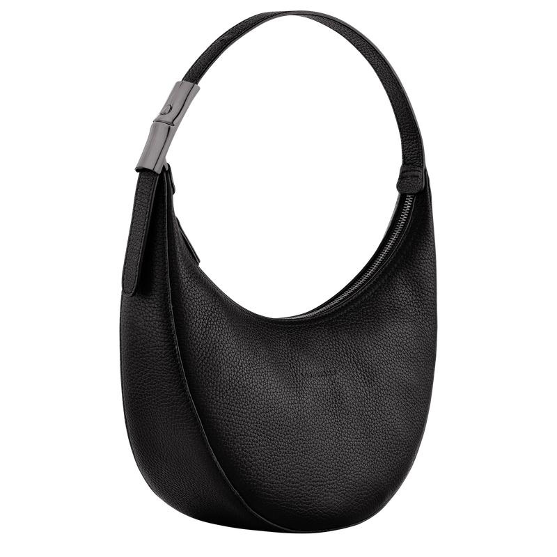 Sac Hobo Longchamp Roseau Essential M Femme Noir | 2345-ZYNTC