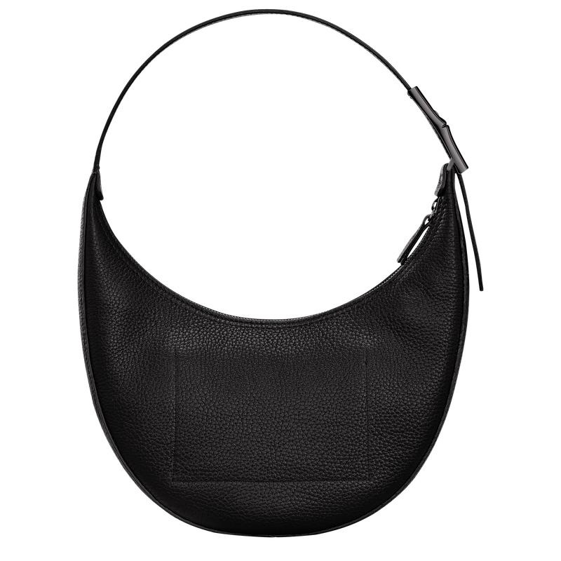 Sac Hobo Longchamp Roseau Essential M Femme Noir | 2345-ZYNTC