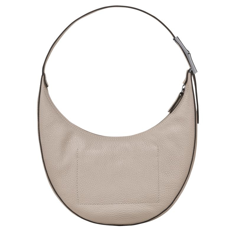 Sac Hobo Longchamp Roseau Essential M Femme Grise | 7019-RZHWQ