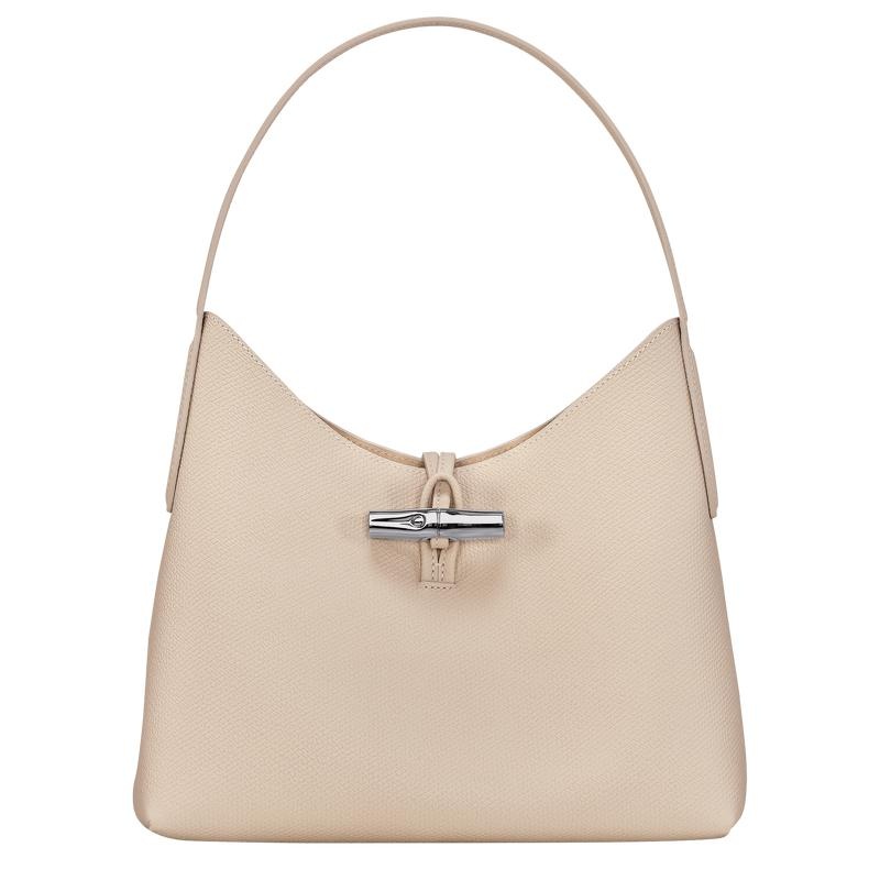 Sac Hobo Longchamp Roseau M Femme Blanche | 3421-CRMYL