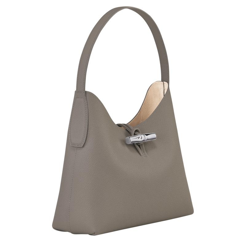 Sac Hobo Longchamp Roseau M Femme Grise | 7016-KHWVX