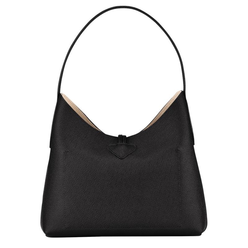 Sac Hobo Longchamp Roseau M Femme Noir | 9805-CDGYO