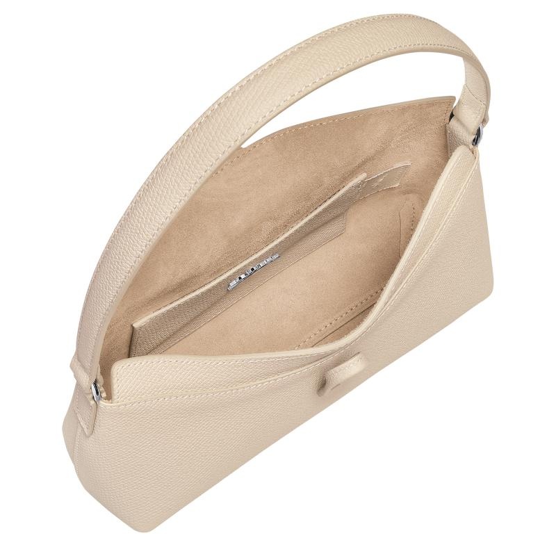 Sac Hobo Longchamp Roseau S Femme Blanche | 3708-CUXNW