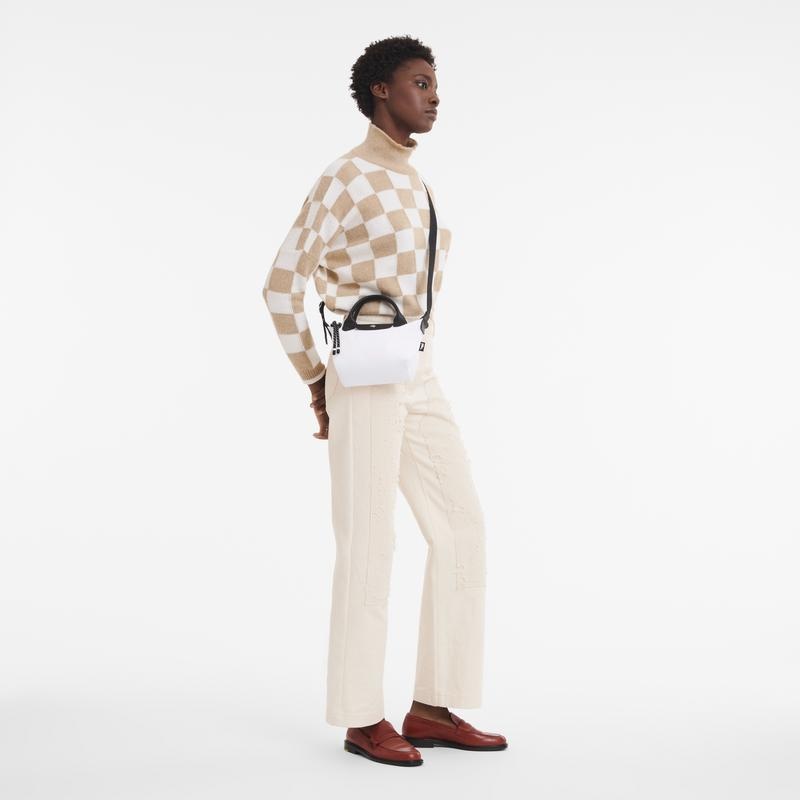 Sac a Main Longchamp Le Pliage Energy XS Homme Blanche | 6435-FTVLW