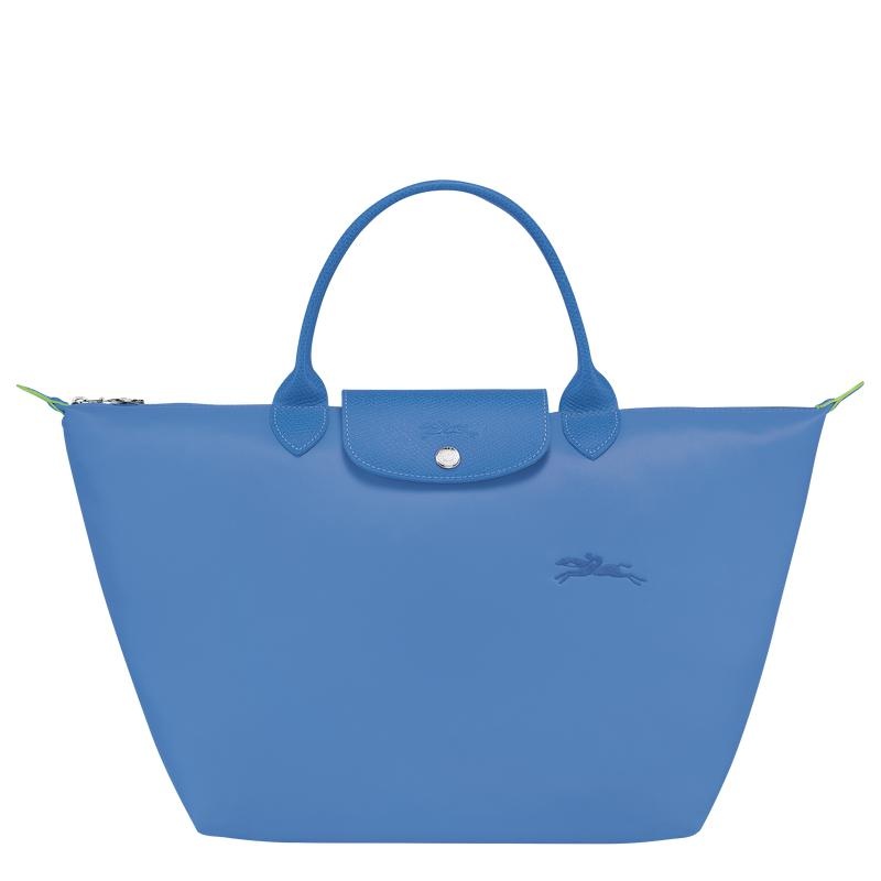 Sac a Main Longchamp Le Pliage Green M Femme Bleu | 8302-RFPAS