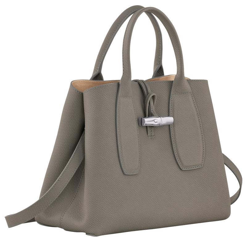 Sac a Main Longchamp Roseau M Femme Grise | 6319-QXKYR