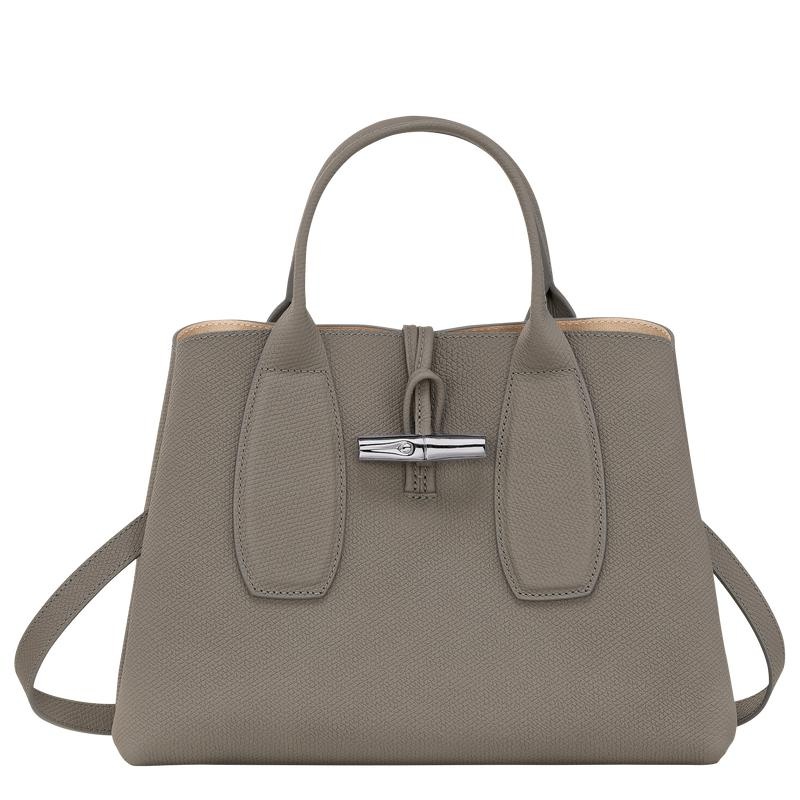 Sac a Main Longchamp Roseau M Femme Grise | 6319-QXKYR