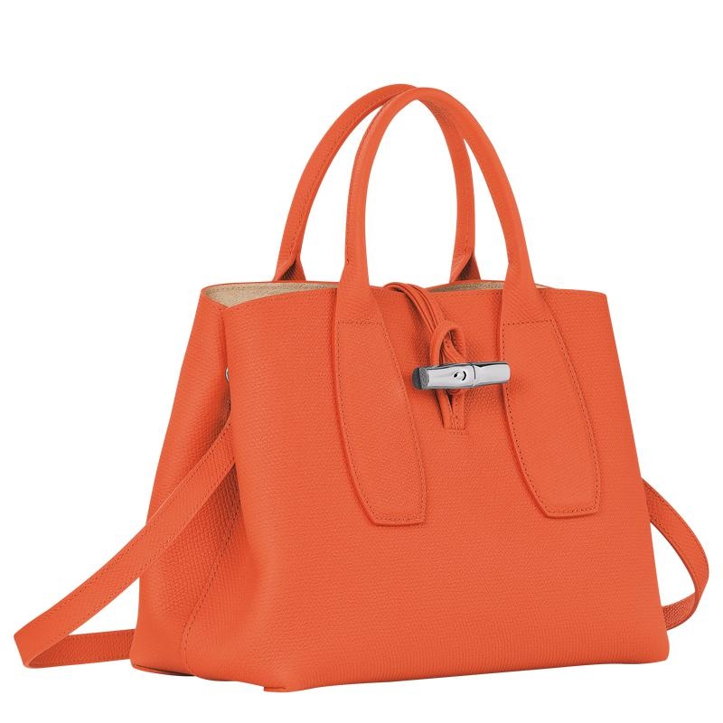 Sac a Main Longchamp Roseau M Femme Orange | 4173-FYTCD