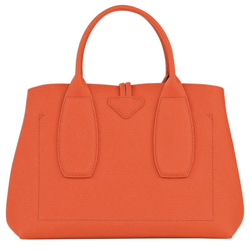 Sac a Main Longchamp Roseau M Femme Orange | 4173-FYTCD