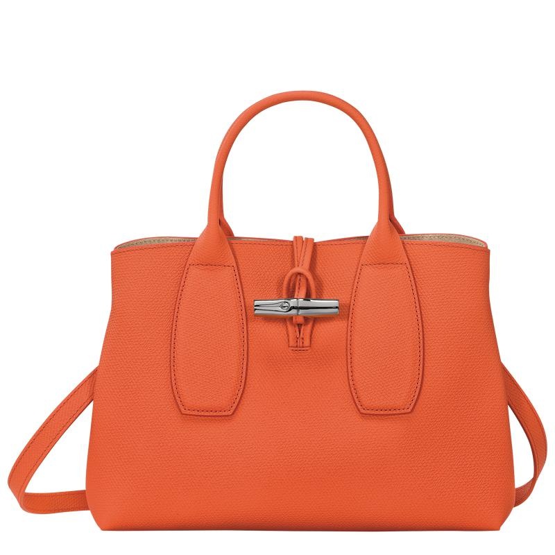 Sac a Main Longchamp Roseau M Femme Orange | 4173-FYTCD