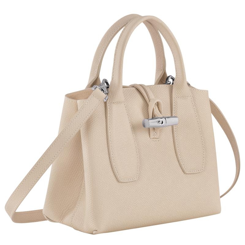 Sac a Main Longchamp Roseau S Femme Blanche | 7586-DVLRM