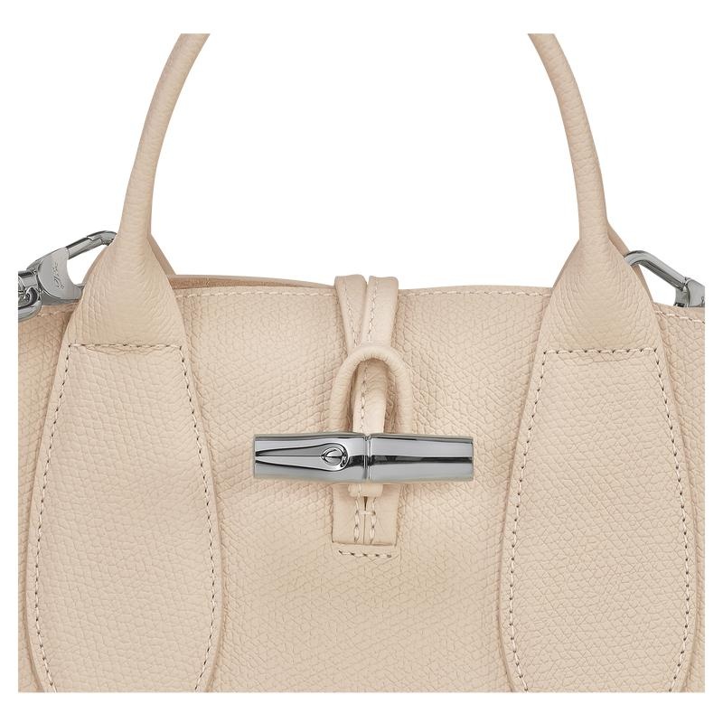 Sac a Main Longchamp Roseau S Femme Blanche | 7586-DVLRM