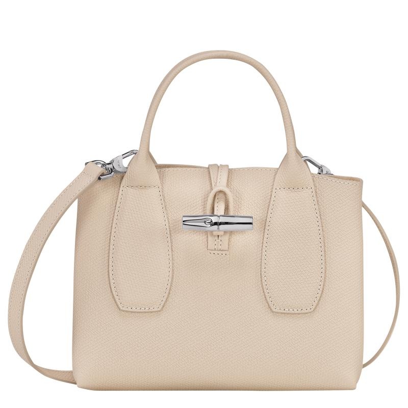 Sac a Main Longchamp Roseau S Femme Blanche | 7586-DVLRM