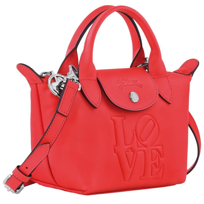 Sac a Main Longchamp x Robert Indiana XS Homme Rouge | 7283-SLNVJ