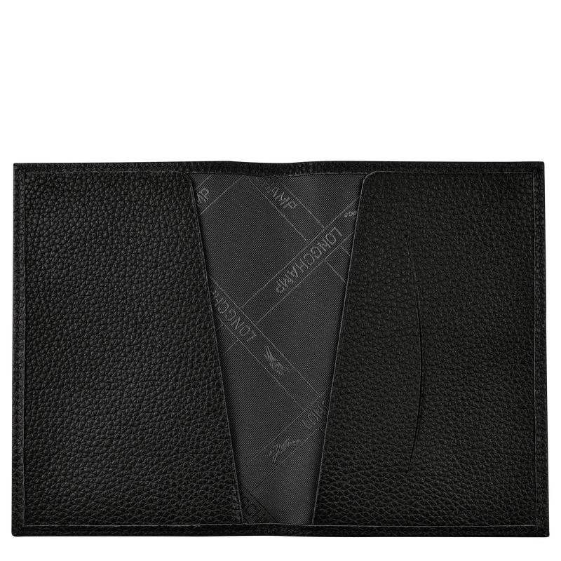 Sac de Voyage Longchamp Le Foulonné Passport cover Femme Noir | 3205-KNORI