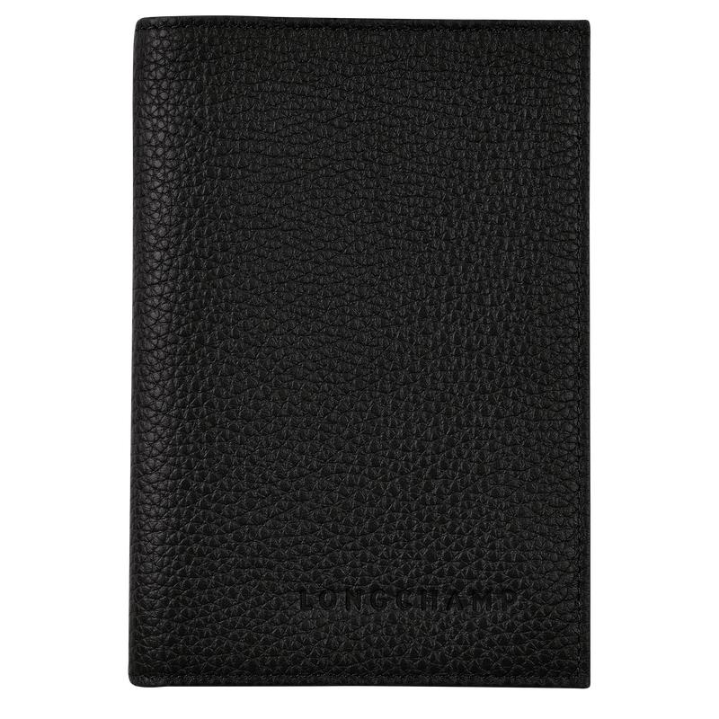 Sac de Voyage Longchamp Le Foulonné Passport cover Femme Noir | 3205-KNORI