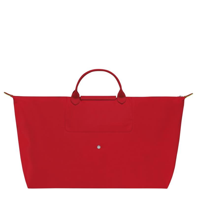 Sac de Voyage Longchamp Le Pliage Green M Femme Rouge | 9142-OXAYL