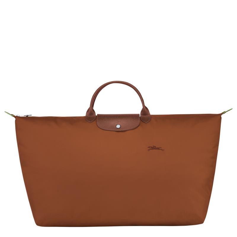 Sac de Voyage Longchamp Le Pliage Green M Homme Marron | 8564-IGMYN