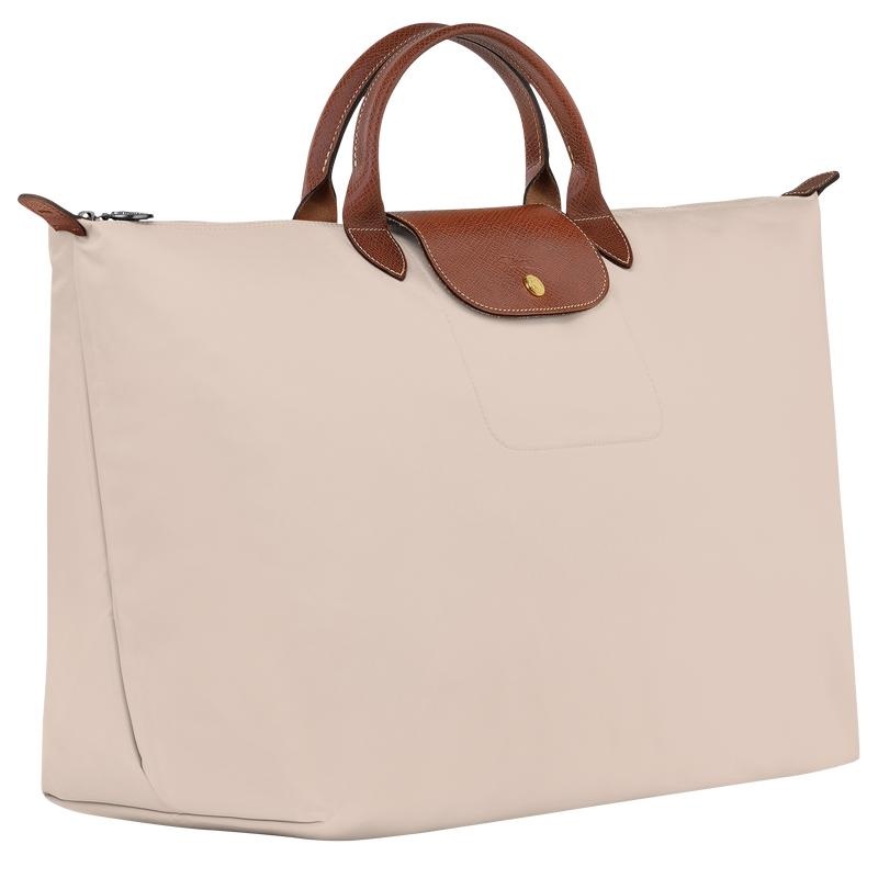 Sac de Voyage Longchamp Le Pliage Original S Femme Blanche | 6058-HVSQA