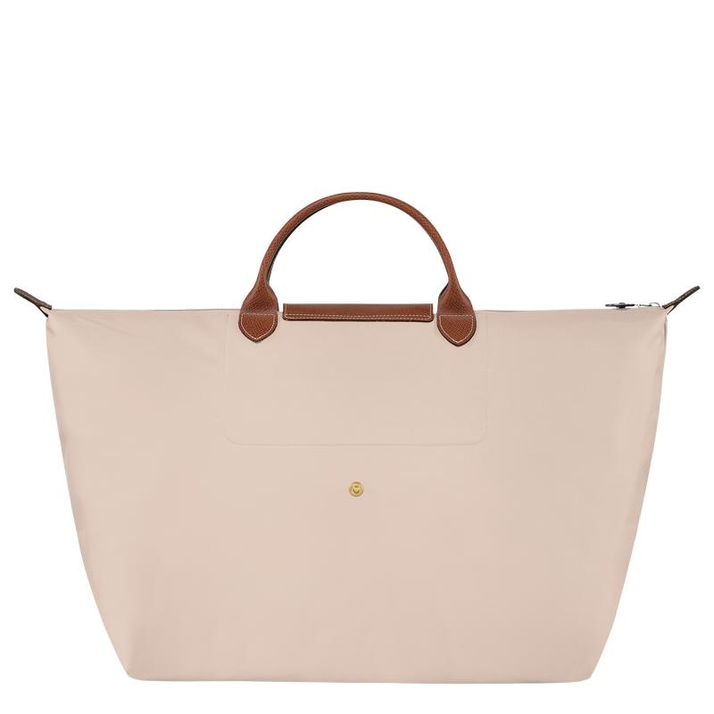 Sac de Voyage Longchamp Le Pliage Original S Femme Blanche | 6058-HVSQA